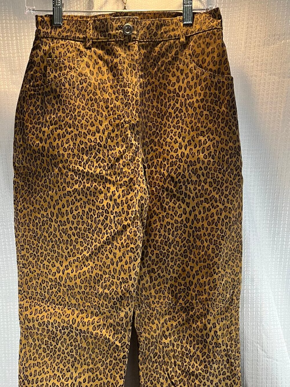 Vintage Tower Hill Collection Leopard Leather Pants size 6